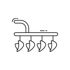 Naklejka premium Harrow vector icon