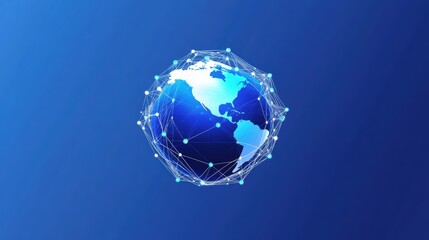 Fototapeta premium Global Network Connection: Digital World Interconnectivity