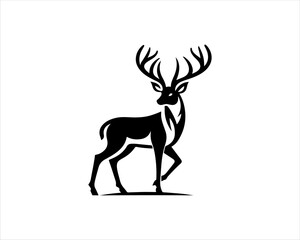 deer silhouette vector illustration