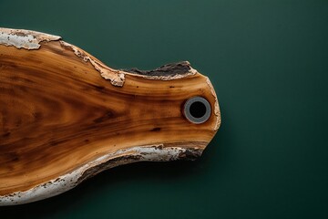 Scorched Tan Stock with Weathered Edges on Dark Emerald Backdrop