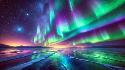 background, aurora, wallpaper, landscape