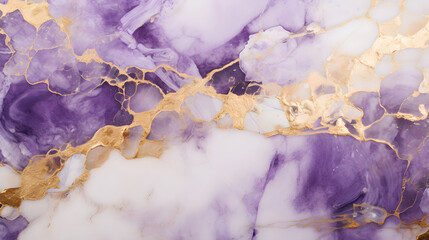 Abstract design featuring purple marble with gold veining for aesthetic purposes.