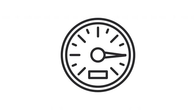 Speedometer needle points slightly past halfway indicating moderate speed