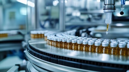 Automated Pharmaceutical Filling Machine Fills Vials