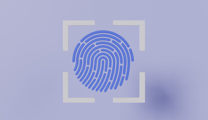 Protection scan fingerprint, Biometric verification, Account identity privacy secure personal data concept