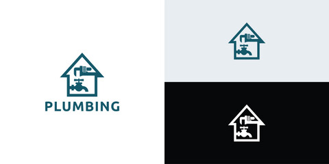 Plumbing water logo idea, plumbing service logo.