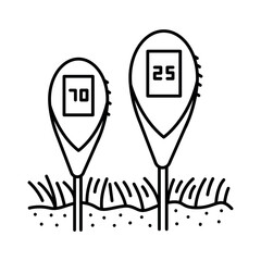 Agroanalytics black line icon. Smart agriculture.