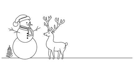 Frosty Simplicity Christmas Snowman Line Art, Holiday Cheer in Line Snowman Illustrations, Minimalist Christmas The Charm of Snowman Line Drawings. Minimalist Christmas: The Charm of Snowman Lineart.