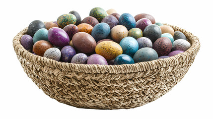 A transparent mason jar filled with colorful candy isolated on white background 