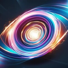 Obraz premium Abstract Energy Rings with Vibrant Colors