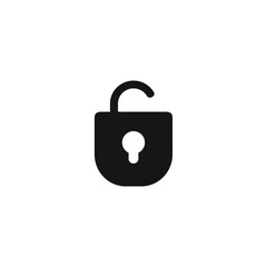 Unlock icon template vector illustration