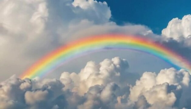 colourfull rainbow in the sky