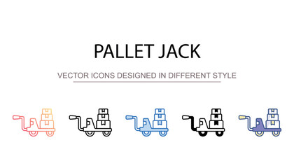 Pallet Jack icon design with white background stock illustration