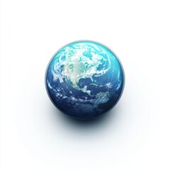 A stunning globe showcasing Earth in vibrant blues and greens, symbolizing our planet�s beauty and fragility.
