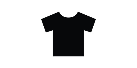 Black t-shirt isolated on white background. T shirt icon vector illustration design.