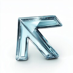 A sleek, transparent glass arrow symbol pointing up, representing growth and direction.