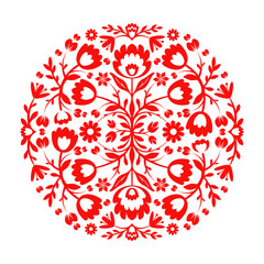 Folk Floral pattern. Decorative element.
