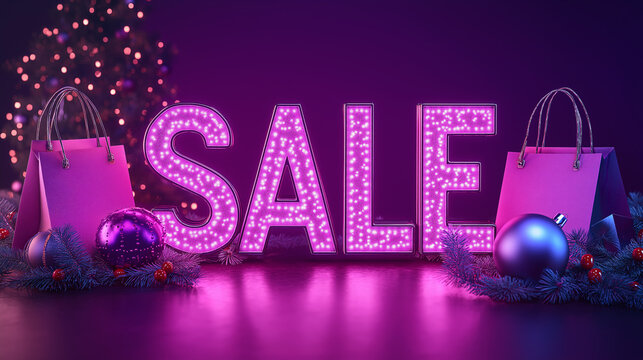 Holiday sale extravaganza elegant seasonal shopping event in a festive environment