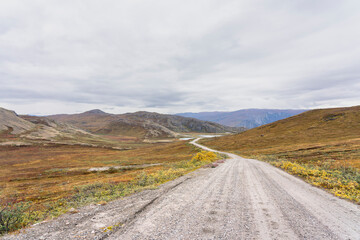 Hills and mountains on the Arctic Circle Trail which links Kangerlussuaq and Sisimiut, Greenland