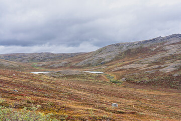 Hills and mountains on the Arctic Circle Trail which links Kangerlussuaq and Sisimiut, Greenland