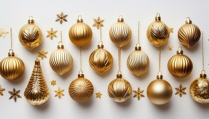 白と金が織りなす洗練されたクリスマス装飾
