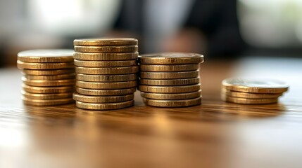 Business Executive Presenting Cost Optimization Strategies Soft Abstract Background for Brand Marketing