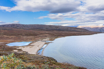 Hills and mountains on the Arctic Circle Trail which links Kangerlussuaq and Sisimiut, Greenland