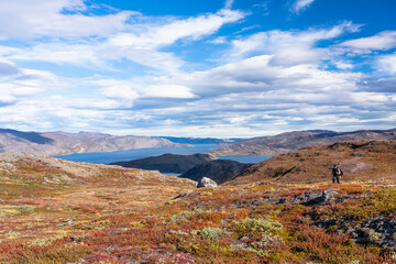 Hills and mountains on the Arctic Circle Trail which links Kangerlussuaq and Sisimiut, Greenland
