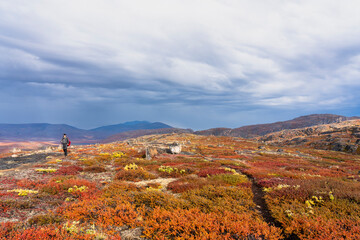Hills and mountains on the Arctic Circle Trail which links Kangerlussuaq and Sisimiut, Greenland