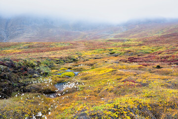 Hills and mountains on the Arctic Circle Trail which links Kangerlussuaq and Sisimiut, Greenland
