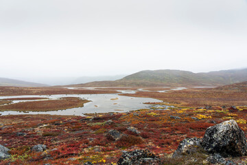 Hills and mountains on the Arctic Circle Trail which links Kangerlussuaq and Sisimiut, Greenland