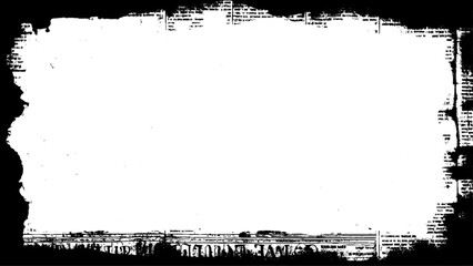 Grunge frame border texture on isolate background vector. Overlay grunge texture. Distressed effect.