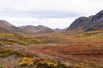 Hills and mountains on the Arctic Circle Trail which links Kangerlussuaq and Sisimiut, Greenland