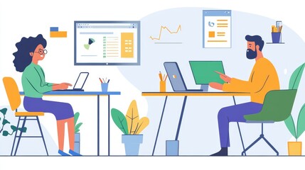Collaborative Workspace with People Using Technology and Devices