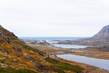 Hills and mountains on the Arctic Circle Trail which links Kangerlussuaq and Sisimiut, Greenland