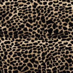 Naklejka premium leopard, wool texture, spotted jaguar, fluffy background, safari, stylish print for fabric