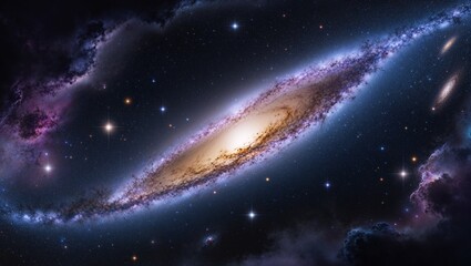 Fototapeta premium Cosmic Majesty: A Panoramic View of the Milky Way