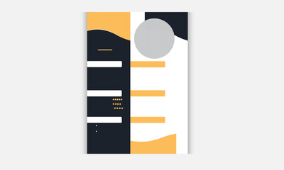 vector simple resume design with white , yellow and dark blue color 