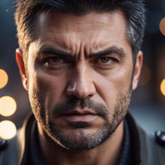 Obraz premium Wut - Zornige Blicke enthüllen innere Kämpfe