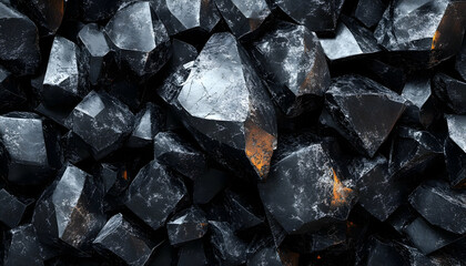Dark, metallic, crystalline texture.