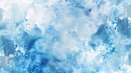 Obraz premium An abstract watercolor design featuring various shades of blue, creating a calming and serene atmosphere.