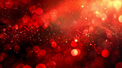 Abstract coquelicot red background with defocused lights, perfect for Christmas themes.
