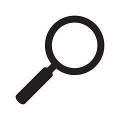 Magnifying glass icon, magnifier or loupe icon. Search icon.