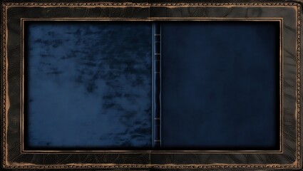 Timeless Elegance Dark Blue Velvet and Vintage Border Photography