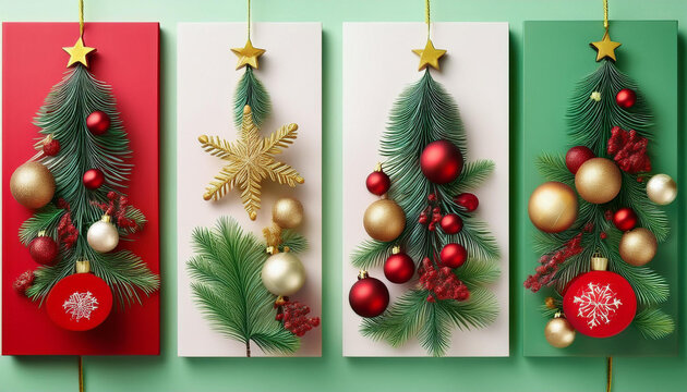 Free vector realistic vertical wallpaper for christmas season celebration