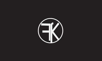 FK, KF, F, K Abstract Letters Logo Monogram