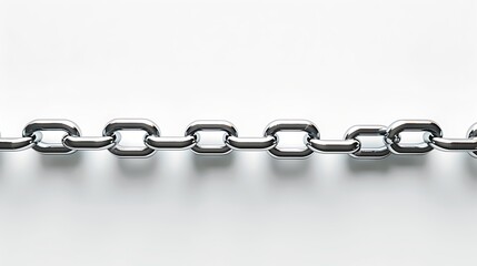 Obraz premium A close-up view of a shiny metal chain links, showcasing their smooth, reflective surfaces.