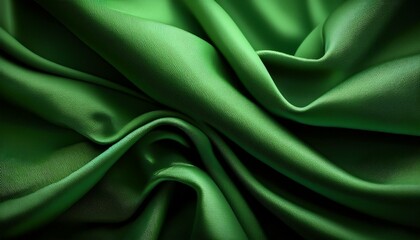 Obraz premium 緑の滑らかな手触りの緑色の生地