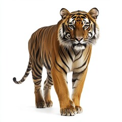 Fototapeta premium Front view of Sumatran tiger. Portrait of Sumatran tiger (Panthera tigris sumatrae)