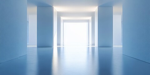 Obraz premium Modern Minimalist Space with Bright Light and Clean Lines